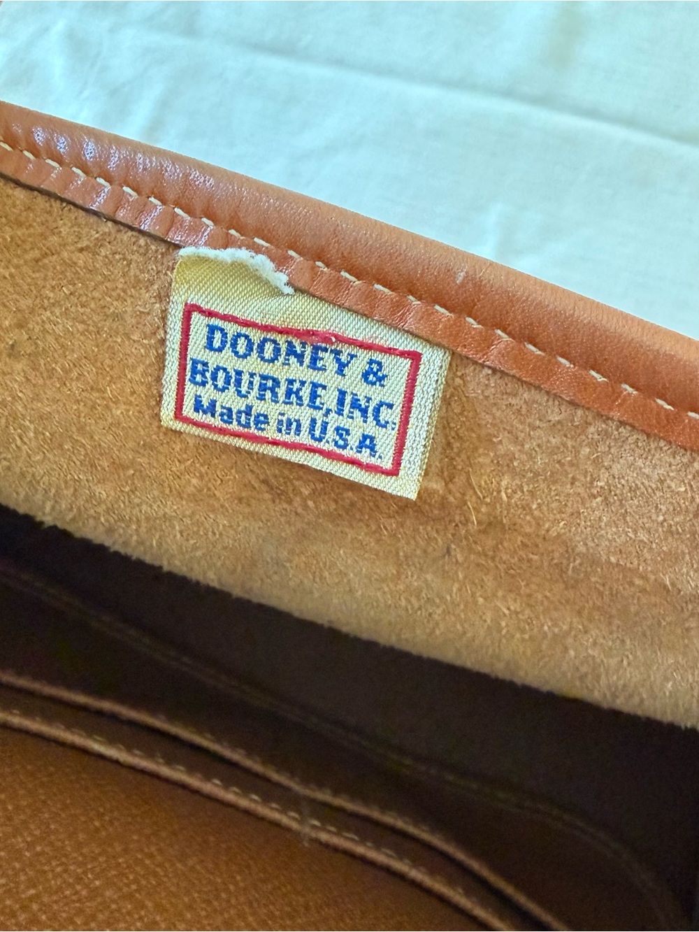 Vintage Dooney & Bourke Leather Top-Handle Satchel in Brown - Picture 4 of 5